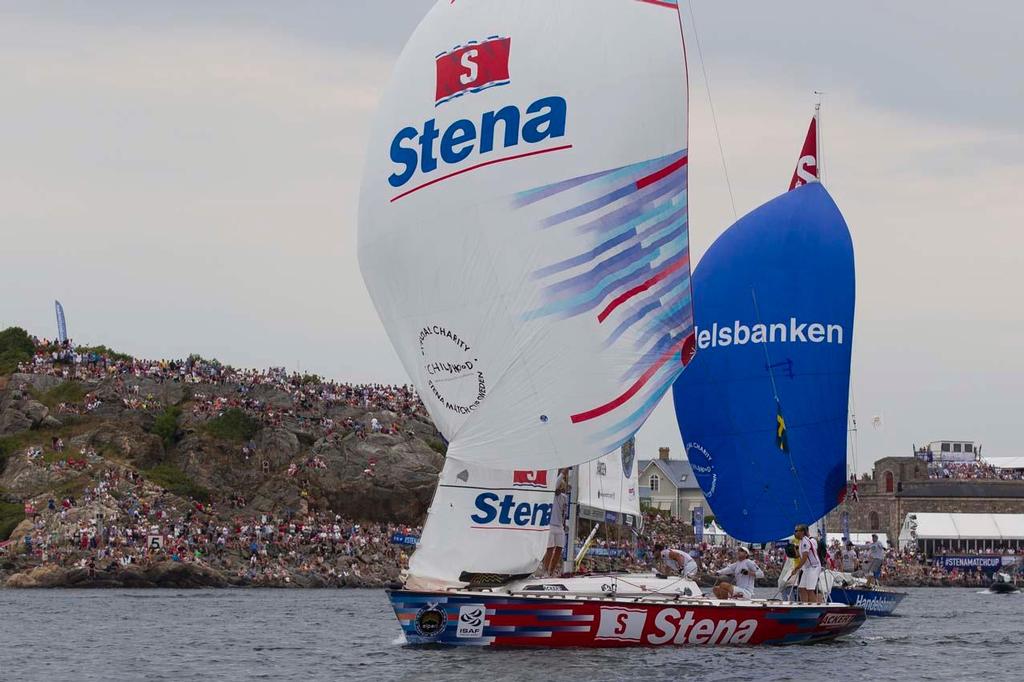 Bjorn Hansen heading downwind in the Finals of Stena Match Cup Sweden ©  Ian Roman / WMRT